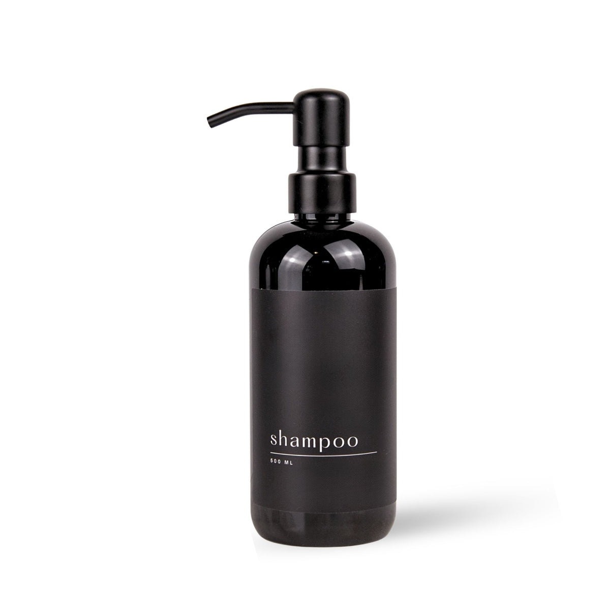 Manhattan Collection Black Minimalist Shower and Soap Dispenser Bottles