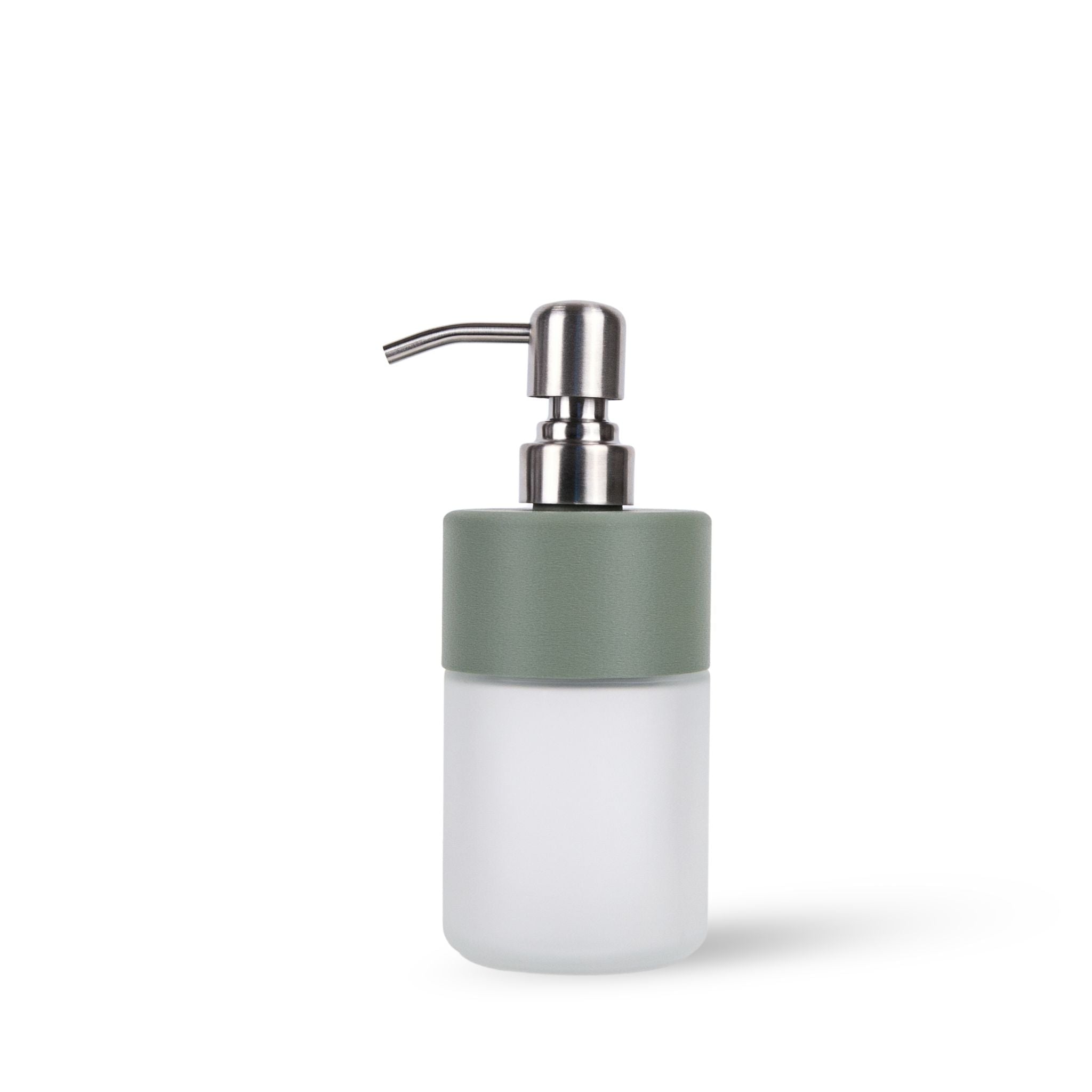 Soap Dispenser – 8 oz Colorful Pastel | Frosted Glass Bottom & Stainless Steel Nickel Pump