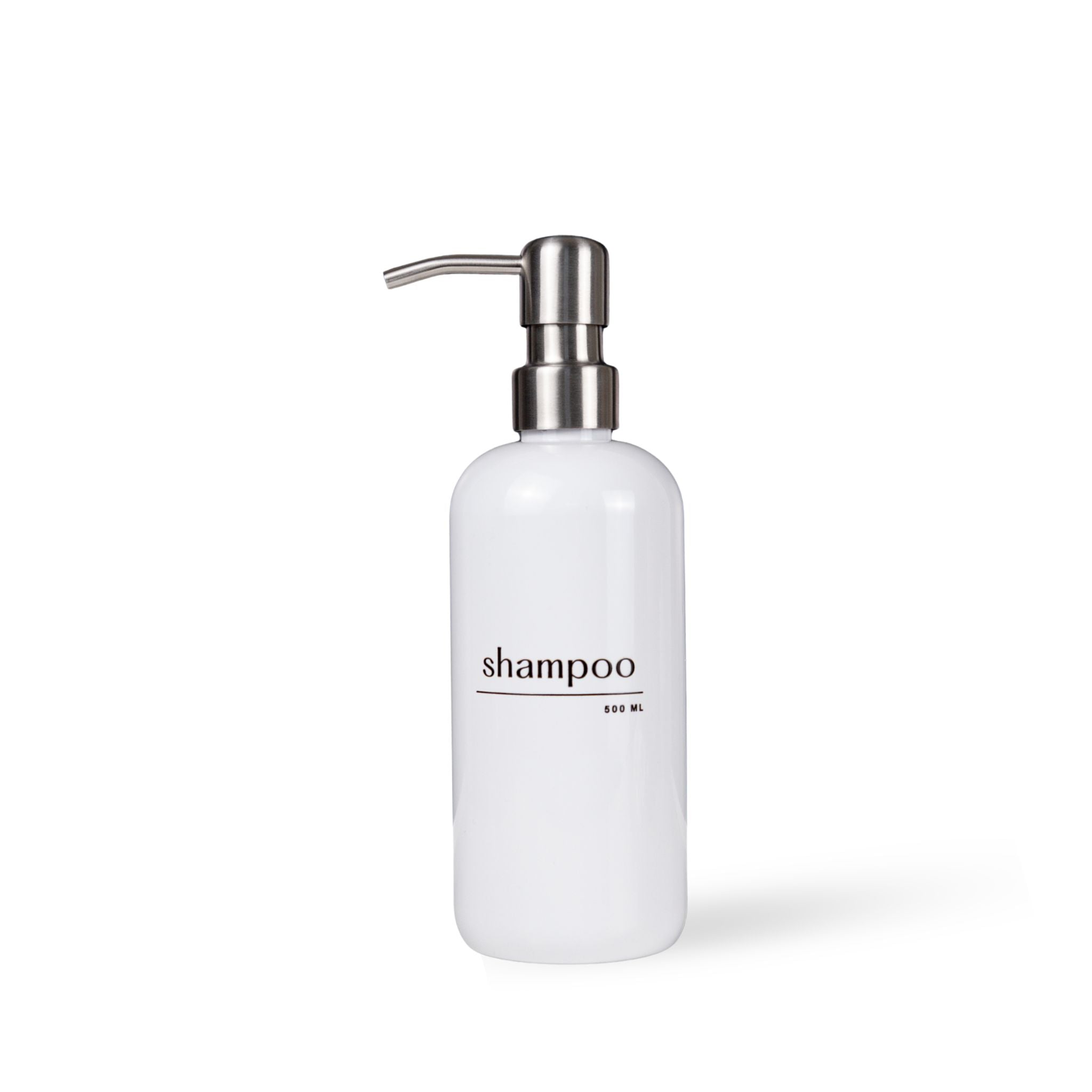 Shampoo & Conditioner Bottle Sets - Refillable | White Dispensers | Bamboo or Plastic Tops