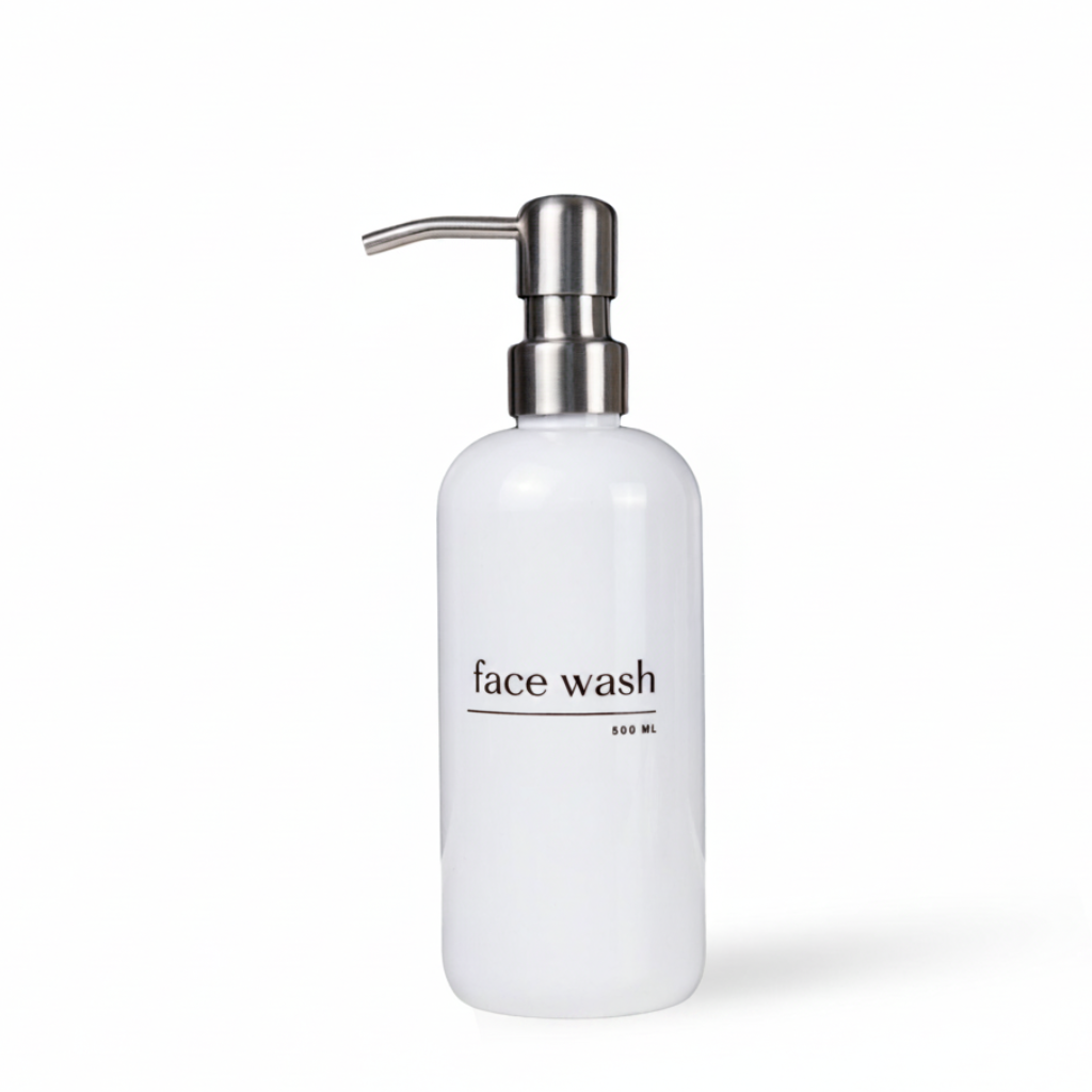 Shampoo & Conditioner Bottle Sets - Refillable | White Dispensers | Bamboo or Plastic Tops