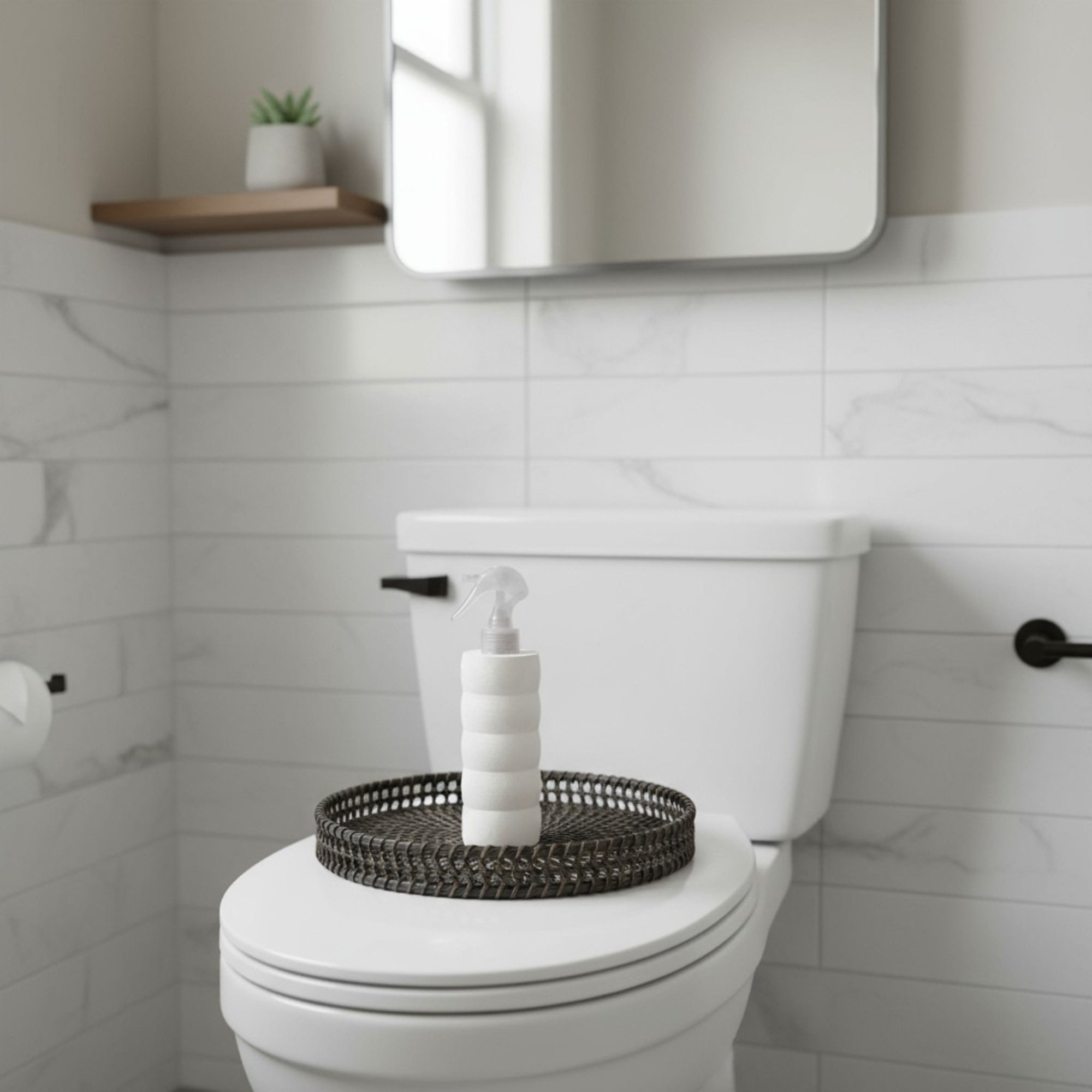 Matte Spray Bottle Modern Design – 5 oz counter top bottle (Black, Cream or Blue Marble)