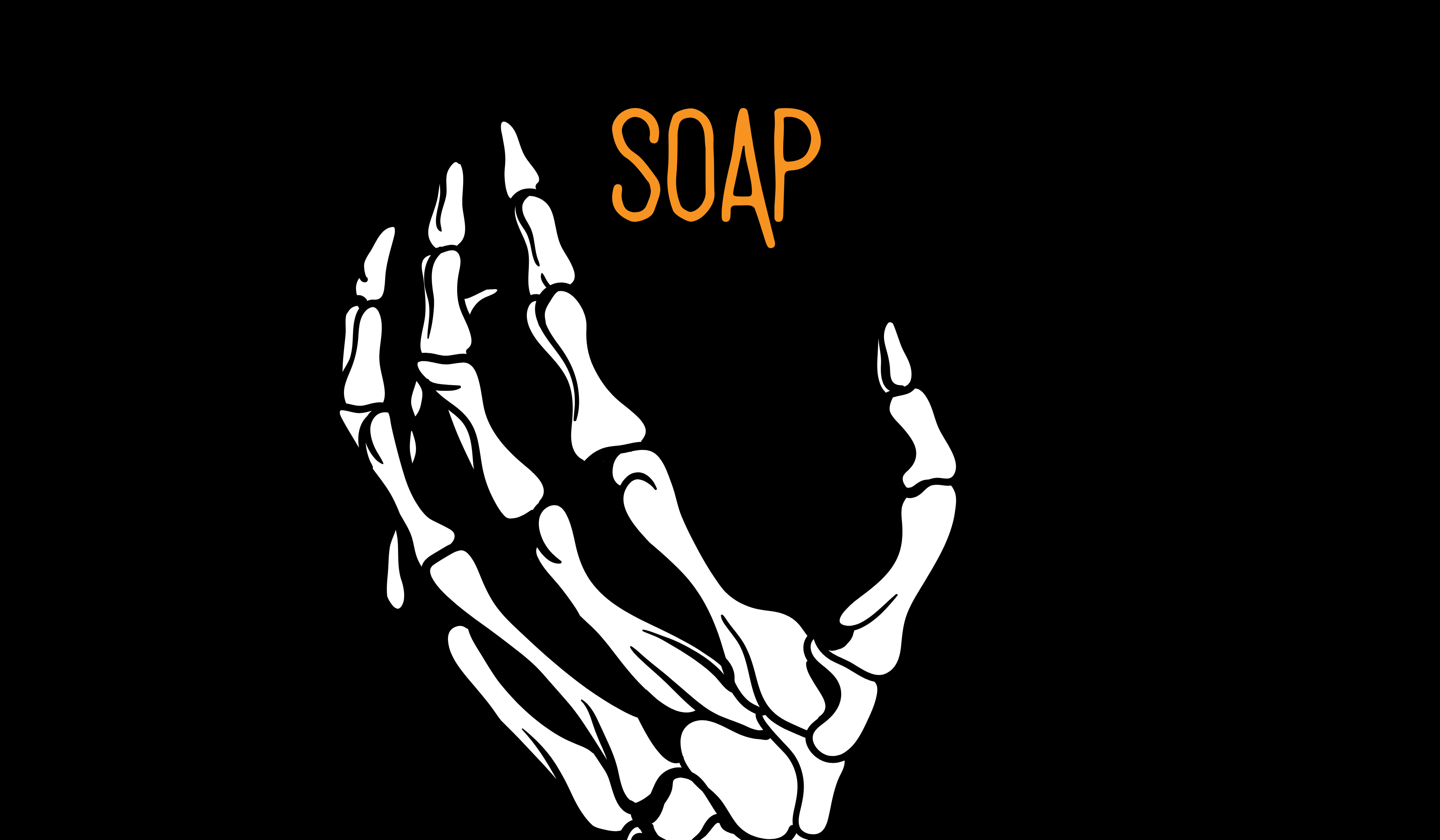 Halloween Matte Black Hands Set - Clean Bones Collection Hand Soap, Lotion