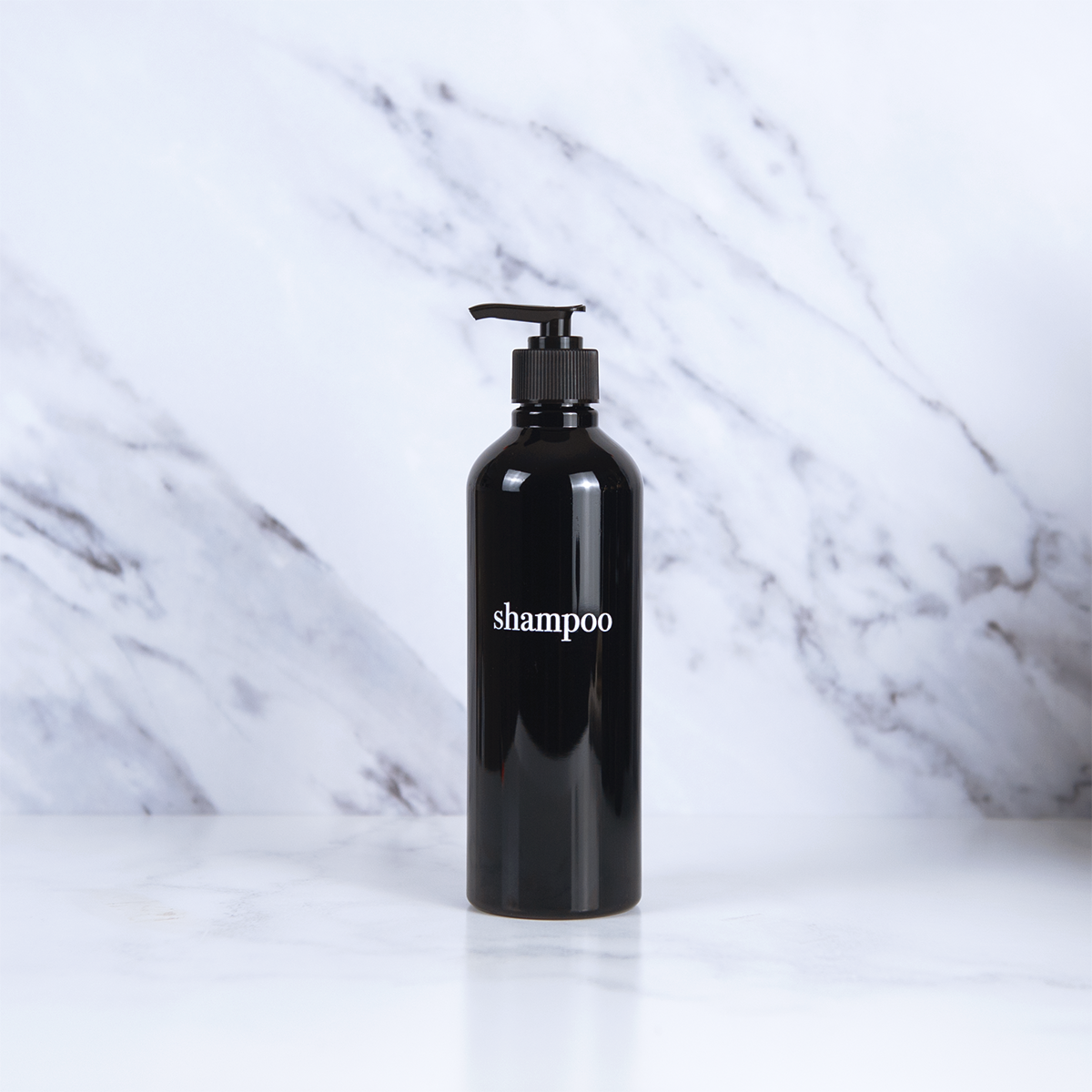 Black Slim Refillable Dispenser - Eco-Friendly, Refillable Bottle Set With Bamboo or Plastic Pumps