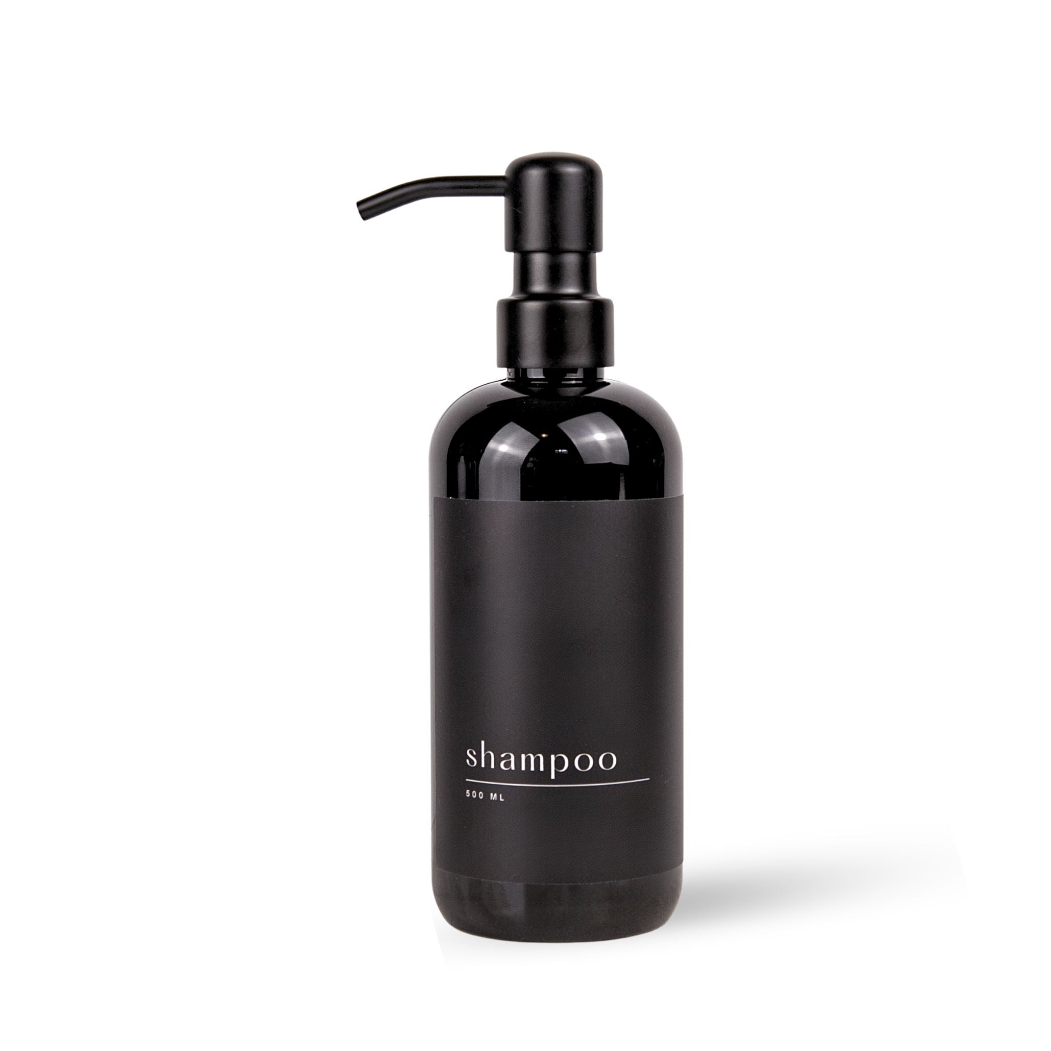 Manhattan Collection Black Minimalist Shower and Soap Dispenser Bottles
