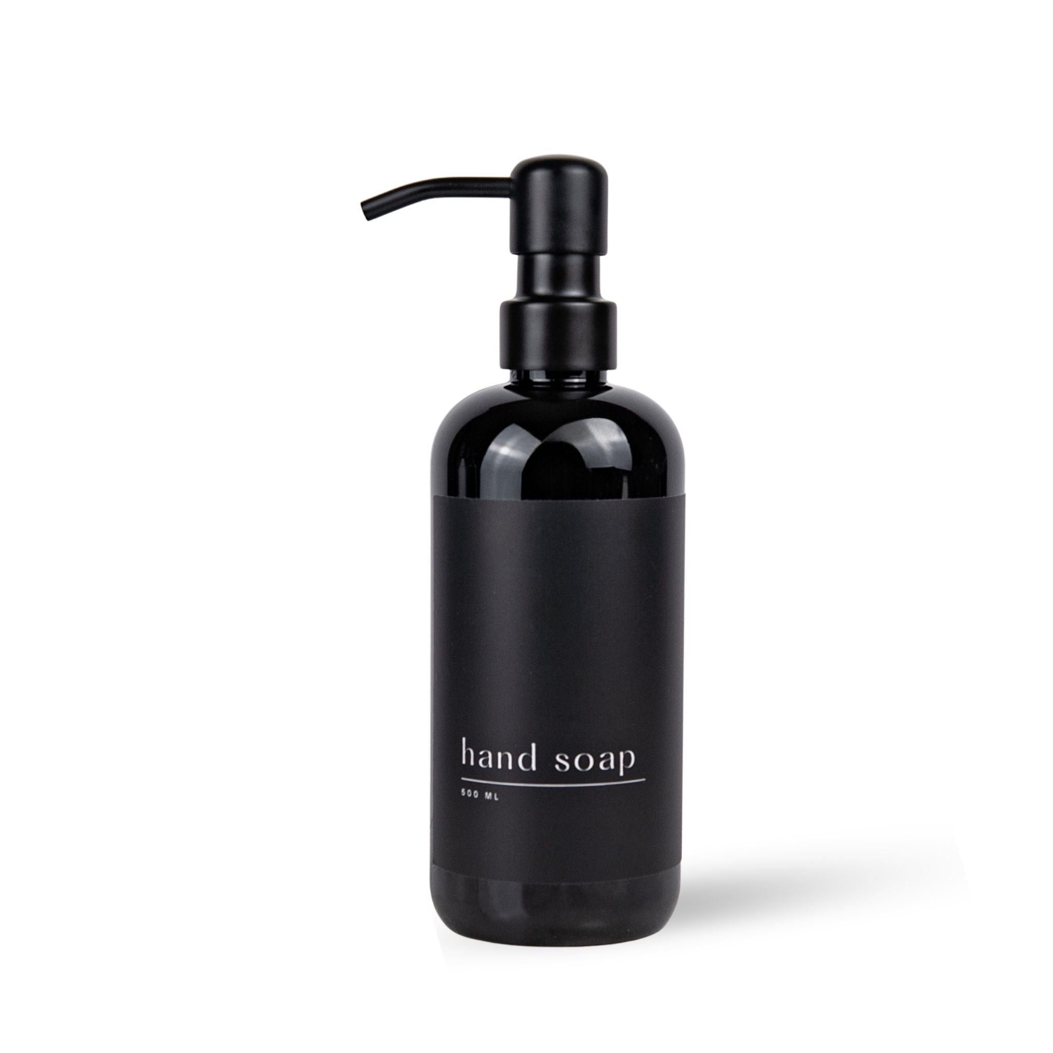 Manhattan Collection Black Minimalist Shower and Soap Dispenser Bottles