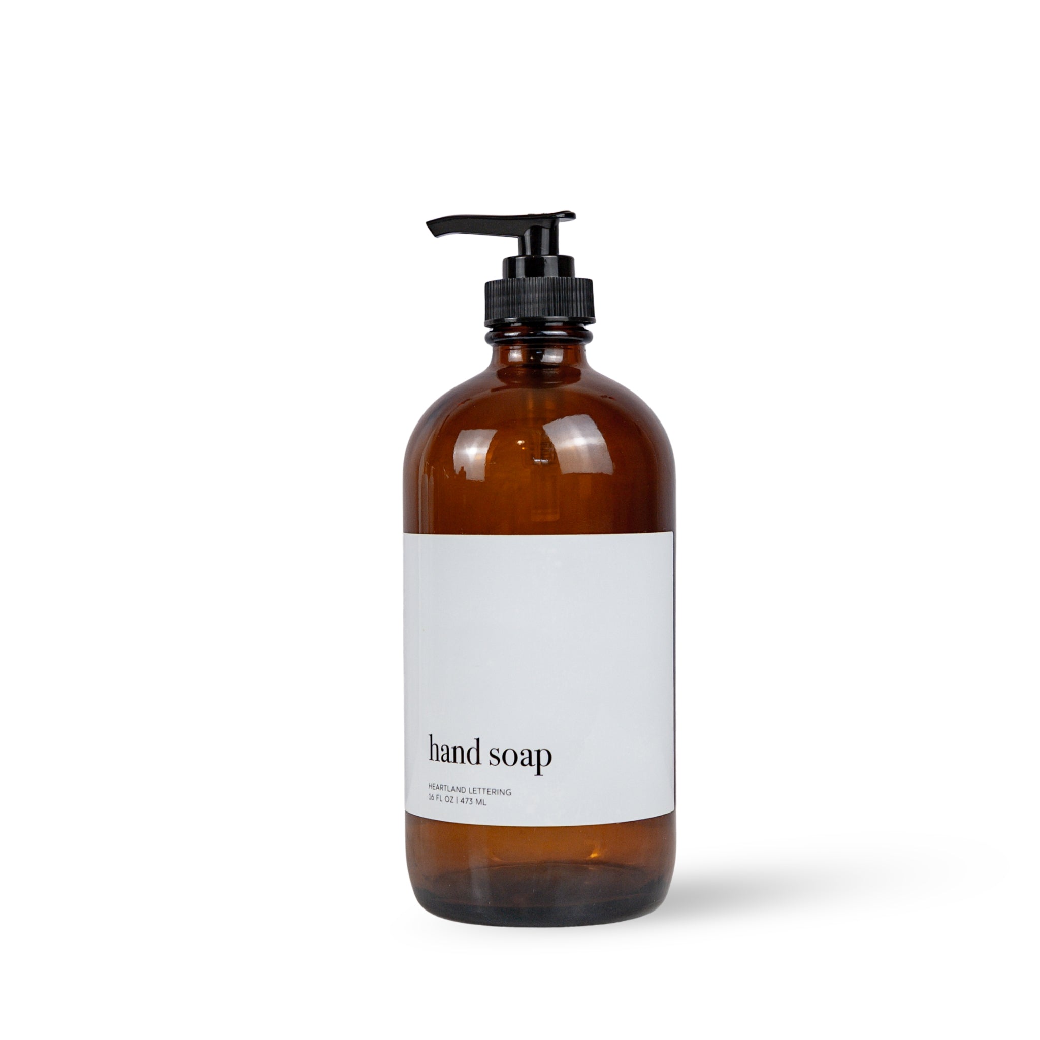 Kitchen Mod Amber Glass Soap Dispenser Bottles - Hand Soap, Dish Soap, Lotion