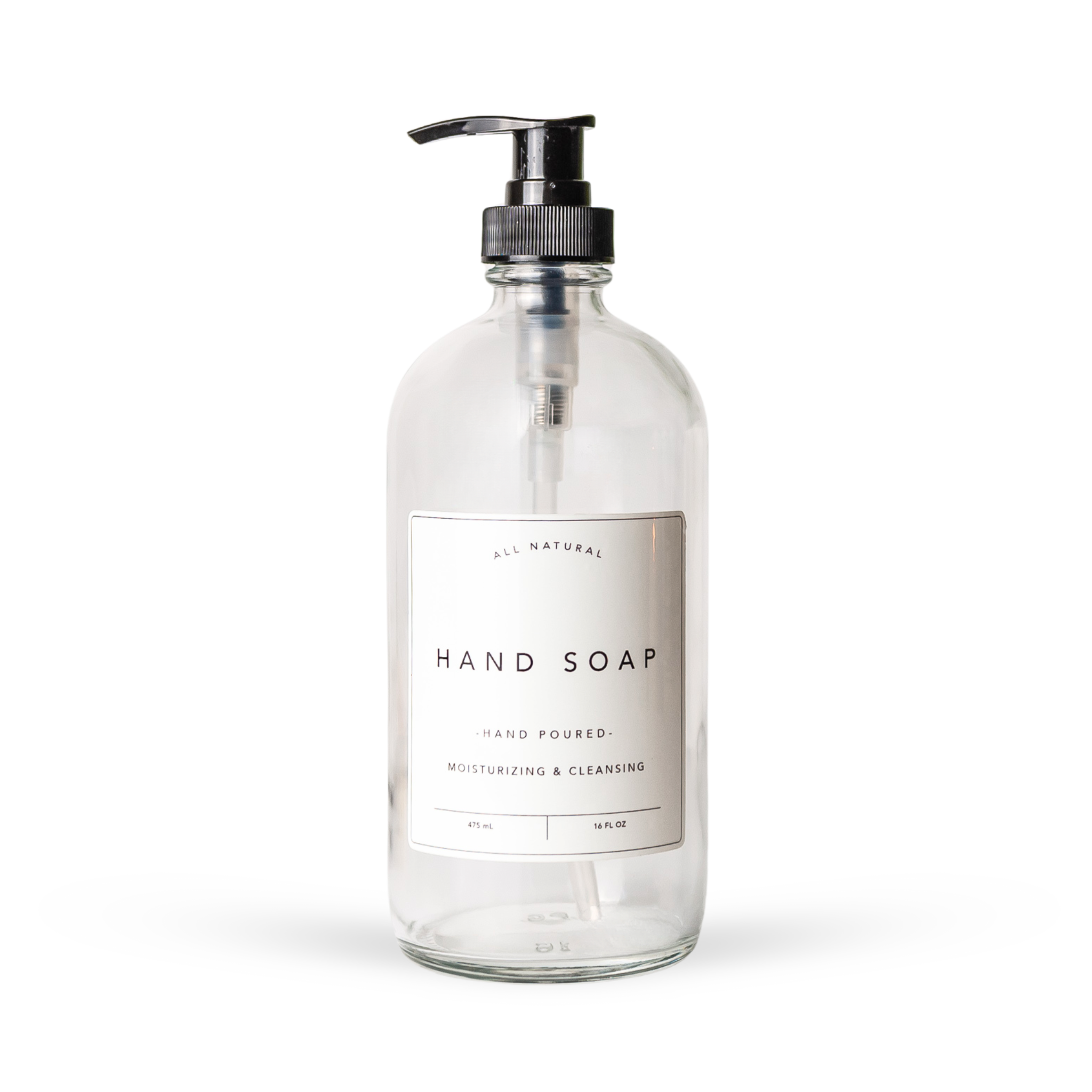 Kitchen Classic Glass Soap Dispenser Bottles - Hand Soap, Dish Soap, Lotion