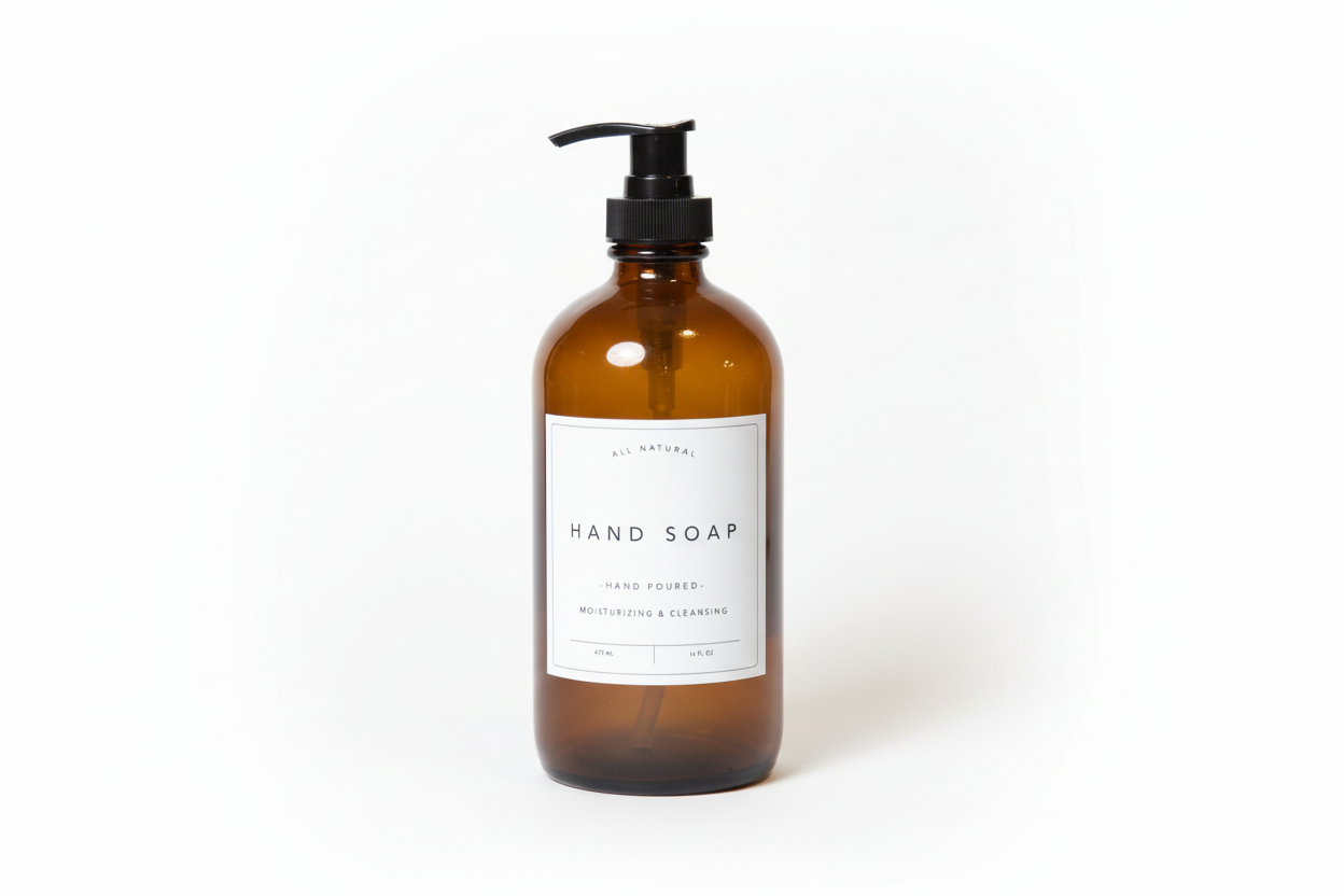 Kitchen Classic Glass Soap Dispenser Bottles - Hand Soap, Dish Soap, Lotion