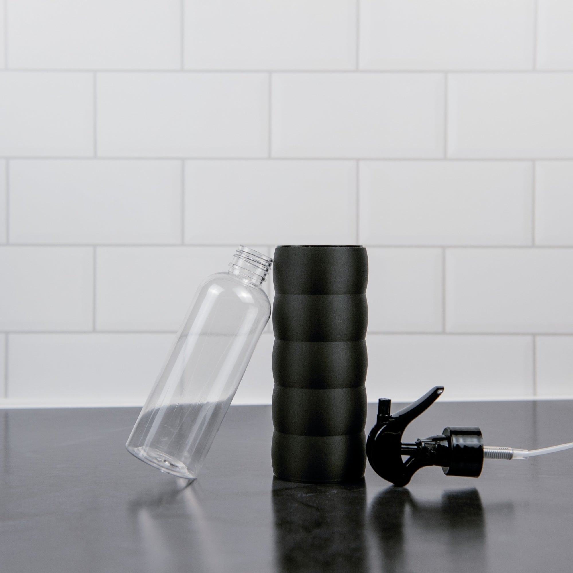 Matte Spray Bottle Modern Design – 5 oz counter top bottle (Black, Cream or Blue Marble)