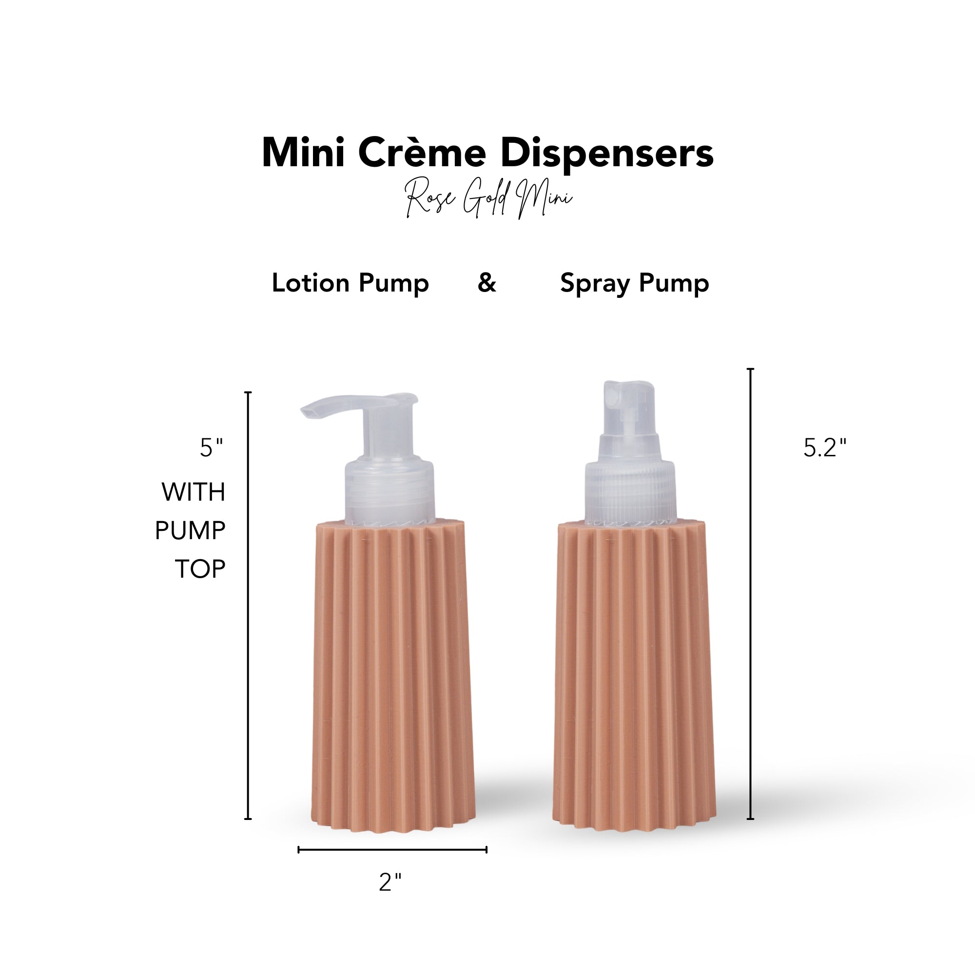 Travel Size Spray & Lotion Bottles - 60 ml (2 oz) Mini Mobile Size