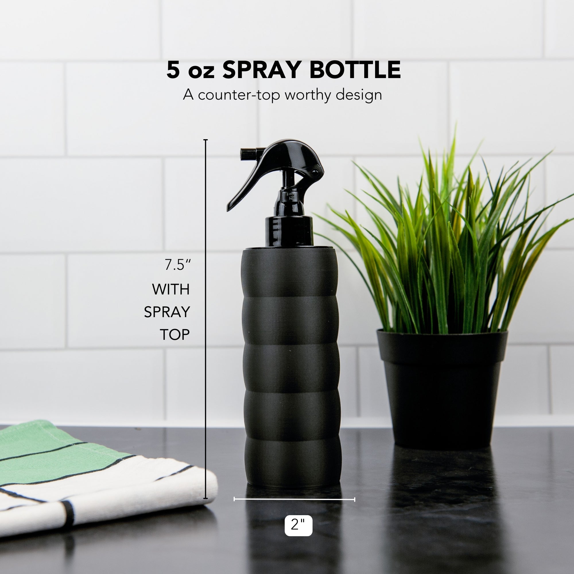 Hand Soap Dispenser Modern Bubble Design – Black or Linen White With Steel Pumps