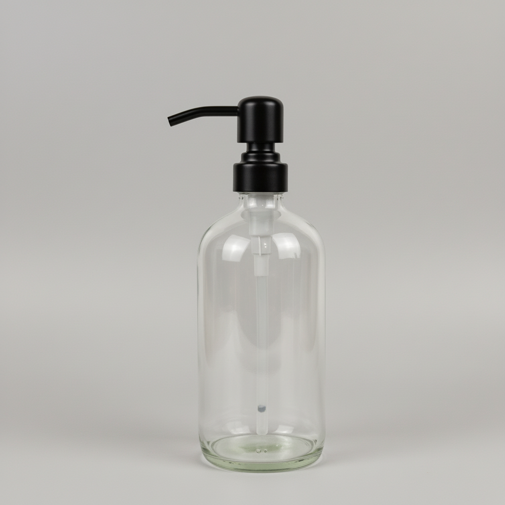 Engraved Mod Glass Soap Dispenser Bottles - Hand Soap, Dish Soap, Lotion, Custom